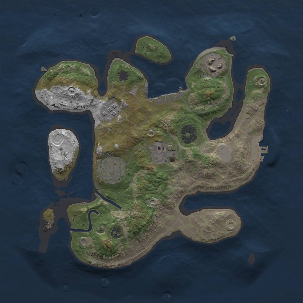 Rust Map: Procedural Map, Size: 2600, Seed: 1659846, 11 Monuments