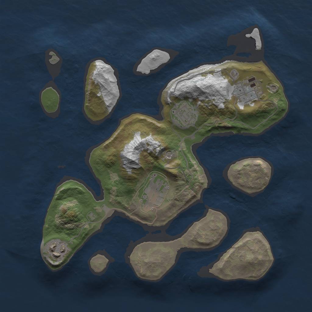 Rust Map: Barren, Size: 2700, Seed: 20043634, 7 Monuments