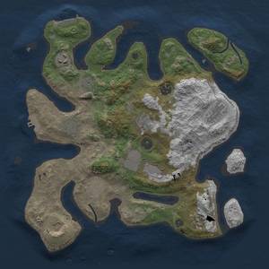 Thumbnail Rust Map: Procedural Map, Size: 3500, Seed: 1095425404, 18 Monuments