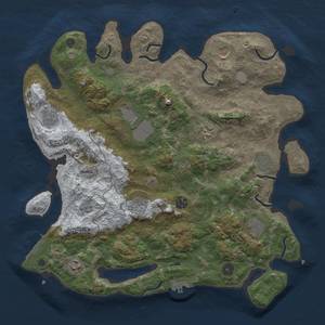 Thumbnail Rust Map: Procedural Map, Size: 4000, Seed: 1628523264, 18 Monuments