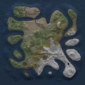 Thumbnail Rust Map: Procedural Map, Size: 3500, Seed: 27911154, 15 Monuments