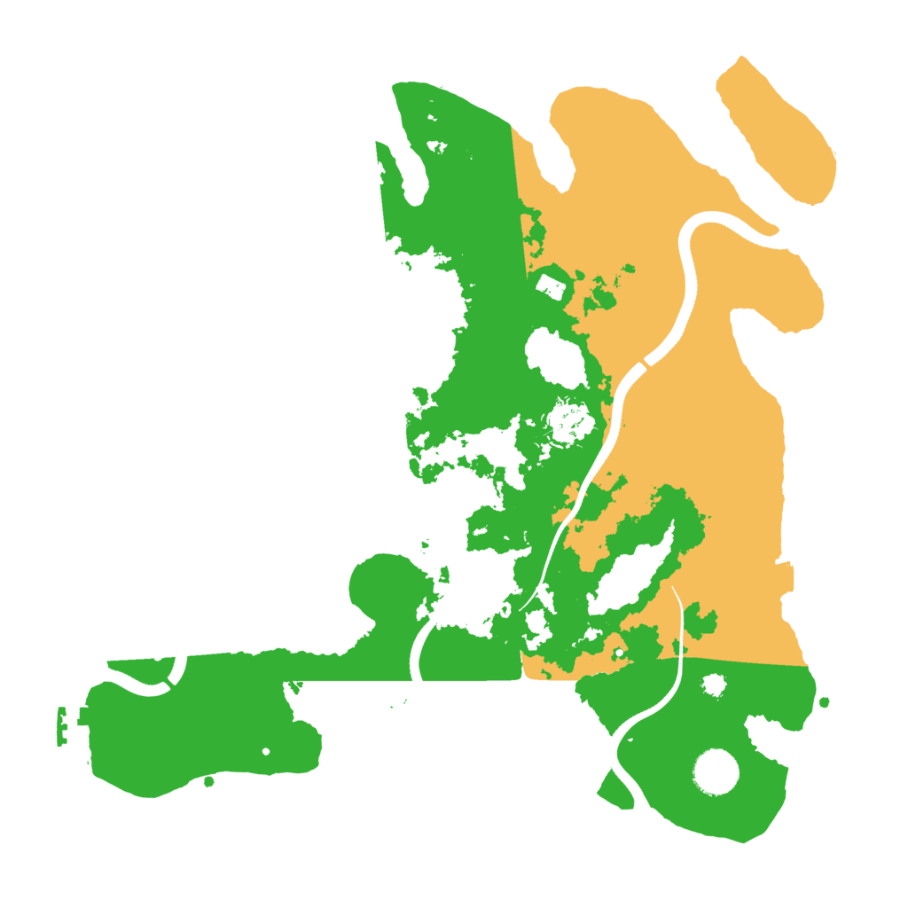 Biome Rust Map: Procedural Map, Size: 3500, Seed: 85124