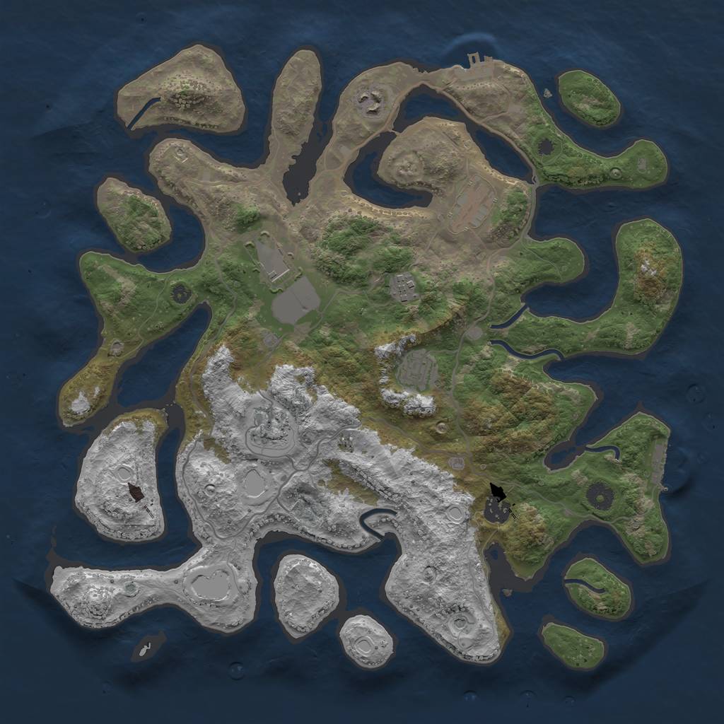 Rust Map: Procedural Map, Size: 4000, Seed: 2016443572, 15 Monuments