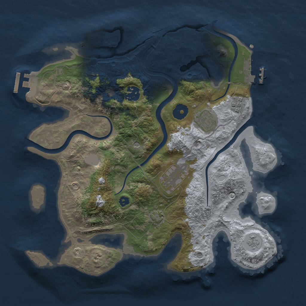 Rust Map: Procedural Map, Size: 3010, Seed: 294189322, 10 Monuments