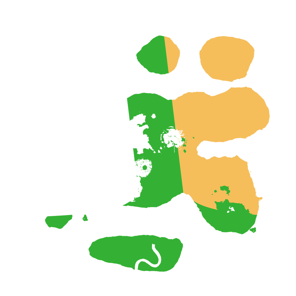 Biome Rust Map: Procedural Map, Size: 2500, Seed: 3921