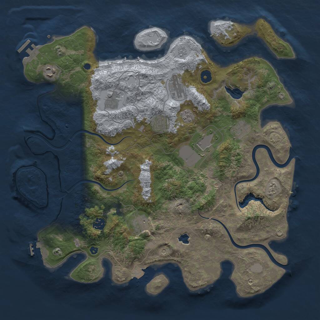 Rust Map: Procedural Map, Size: 4000, Seed: 1814695560, 15 Monuments
