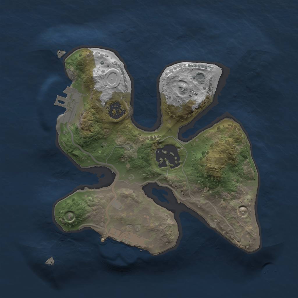 Rust Map: Procedural Map, Size: 1800, Seed: 2324565, 8 Monuments