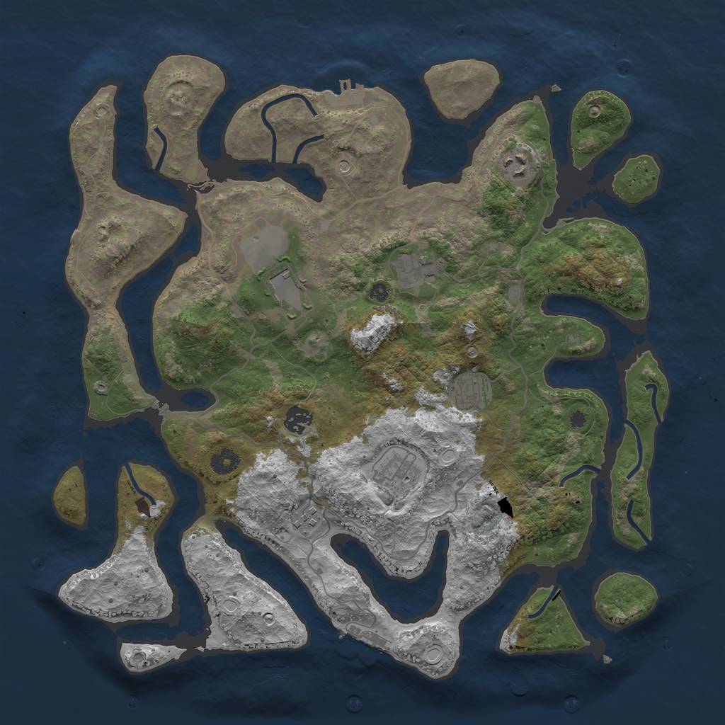 Rust Map: Procedural Map, Size: 4000, Seed: 8978, 15 Monuments