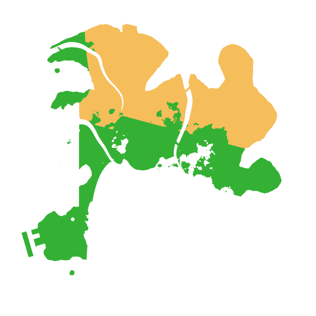 Biome Rust Map: Procedural Map, Size: 2500, Seed: 66742