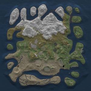 Thumbnail Rust Map: Procedural Map, Size: 4500, Seed: 16500, 18 Monuments