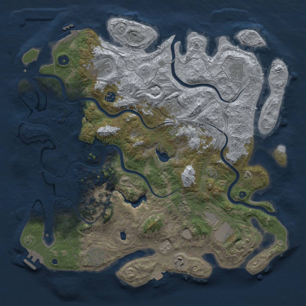 Rust Map: Procedural Map, Size: 4300, Seed: 1654037429, 15 Monuments