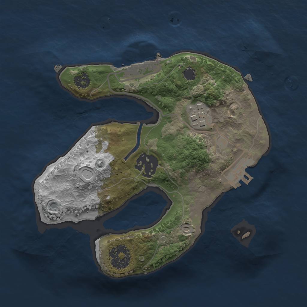 Rust Map: Procedural Map, Size: 2000, Seed: 54685165, 9 Monuments