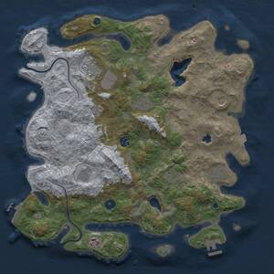 Thumbnail Rust Map: Procedural Map, Size: 4000, Seed: 1585986995, 14 Monuments