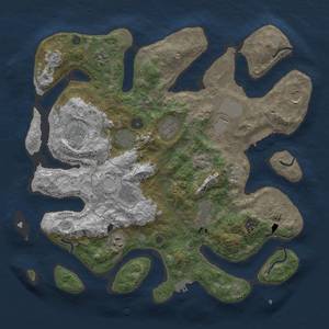 Thumbnail Rust Map: Procedural Map, Size: 4000, Seed: 16570971, 19 Monuments