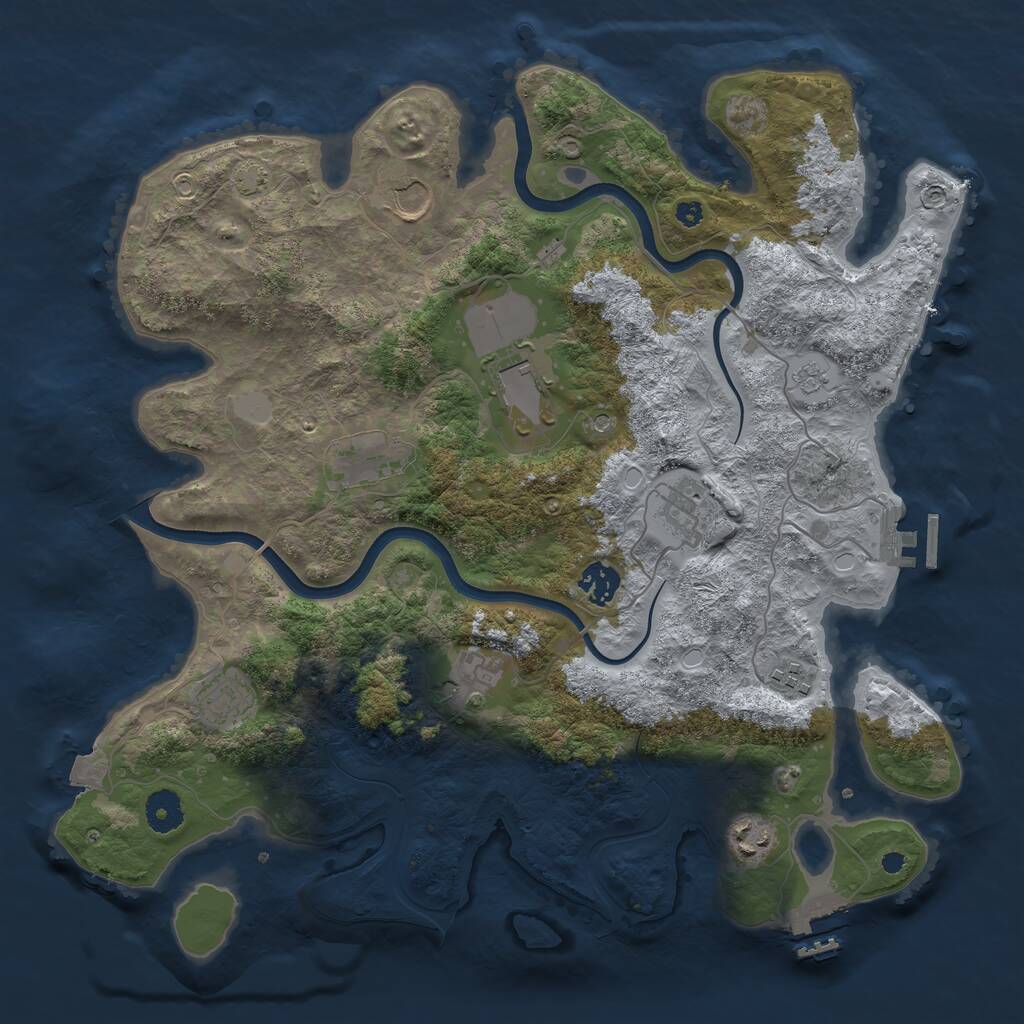 Rust Map: Procedural Map, Size: 3800, Seed: 19655870, 15 Monuments