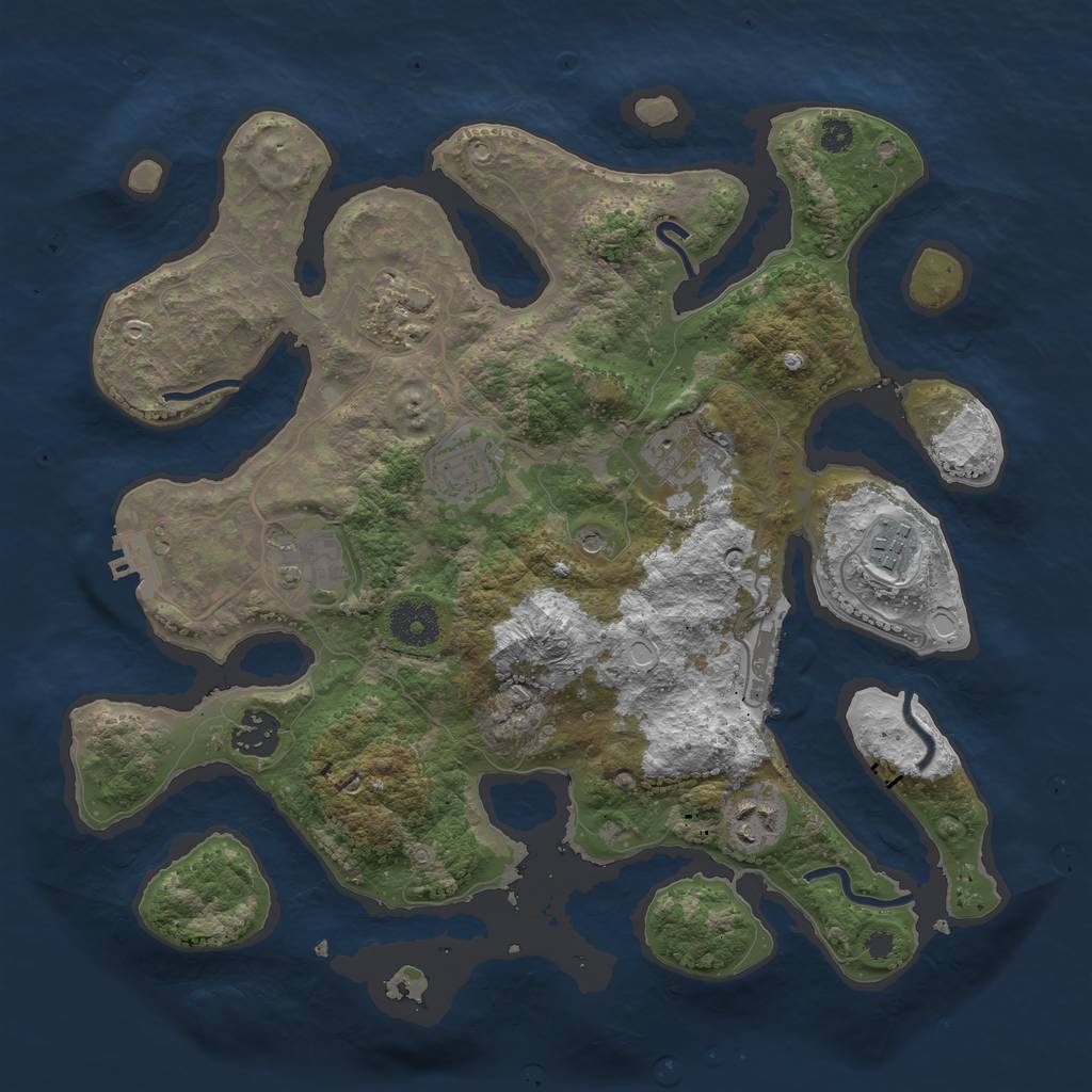 Rust Map: Procedural Map, Size: 3400, Seed: 8723236, 15 Monuments