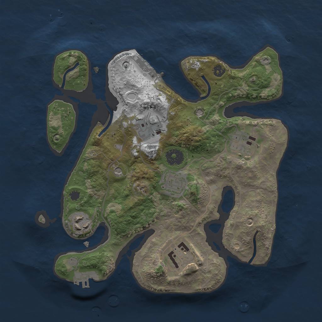 Rust Map: Procedural Map, Size: 2800, Seed: 574260778, 13 Monuments