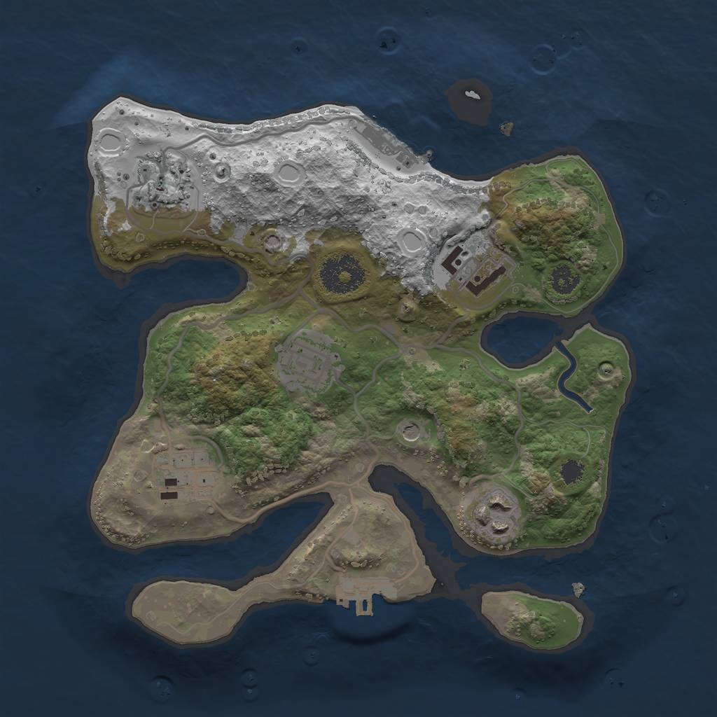 Rust Map: Procedural Map, Size: 2600, Seed: 564, 13 Monuments