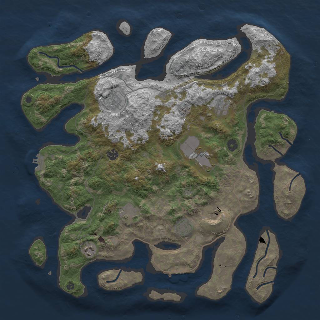 Rust Map: Procedural Map, Size: 4250, Seed: 2256, 17 Monuments