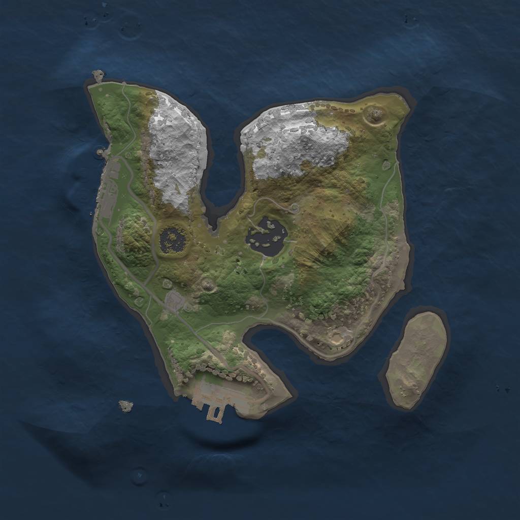 Rust Map: Procedural Map, Size: 2000, Seed: 187187, 8 Monuments