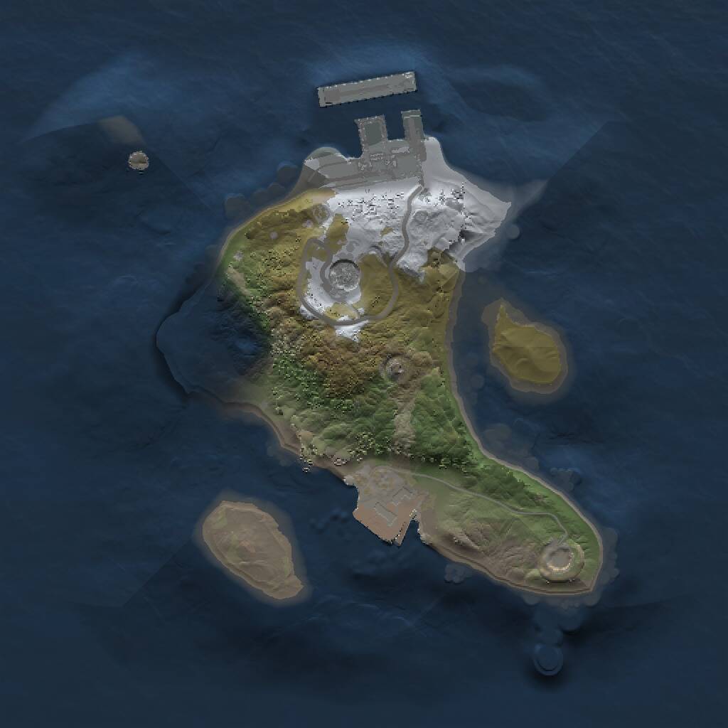 Rust Map: Procedural Map, Size: 1500, Seed: 1925148430, 3 Monuments