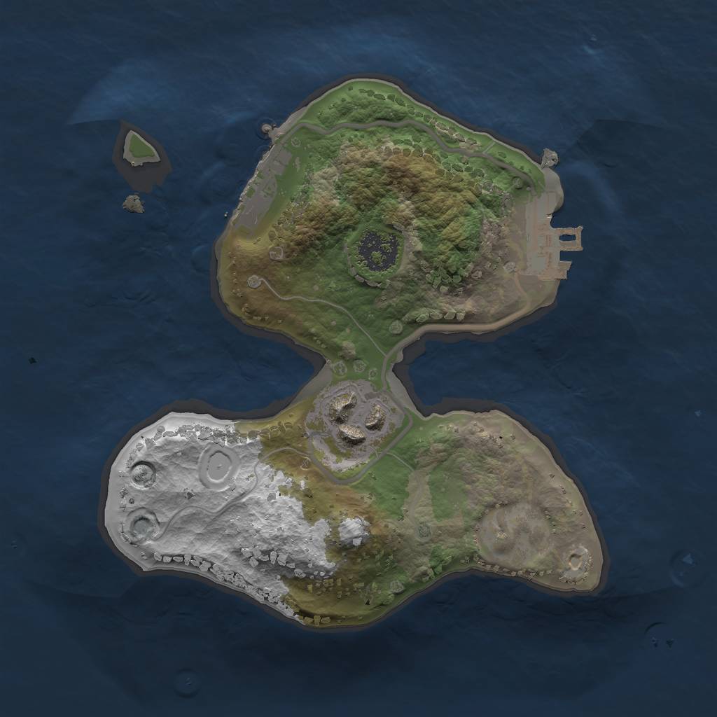 Rust Map: Procedural Map, Size: 1800, Seed: 543246, 8 Monuments