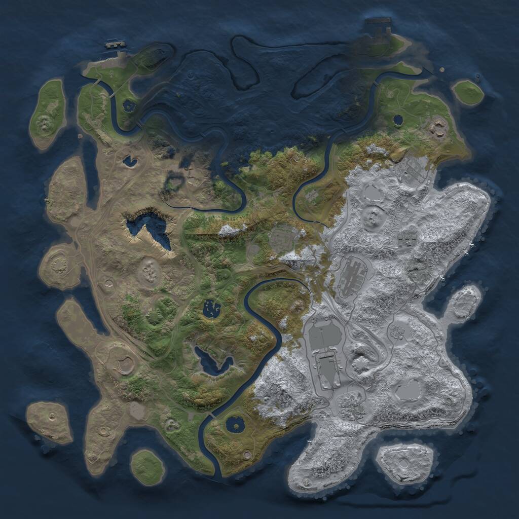 Rust Map: Procedural Map, Size: 4250, Seed: 7714176, 16 Monuments