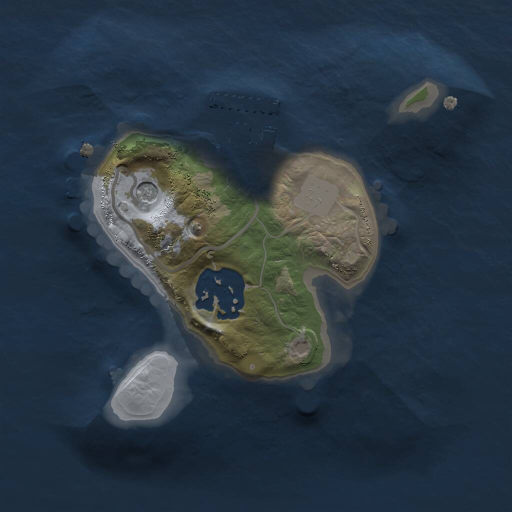 Rust Map: Procedural Map, Size: 1500, Seed: 985452317, 4 Monuments