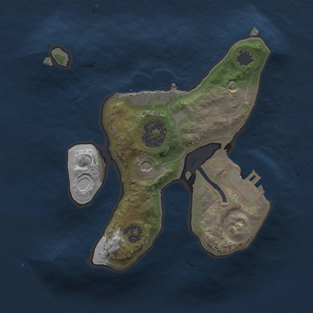 Rust Map: Procedural Map, Size: 1743, Seed: 17777, 8 Monuments