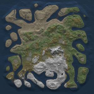 Thumbnail Rust Map: Procedural Map, Size: 5000, Seed: 30, 19 Monuments