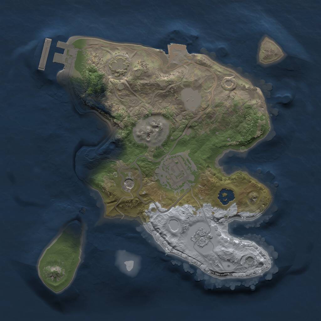 Rust Map: Procedural Map, Size: 2000, Seed: 1507, 6 Monuments