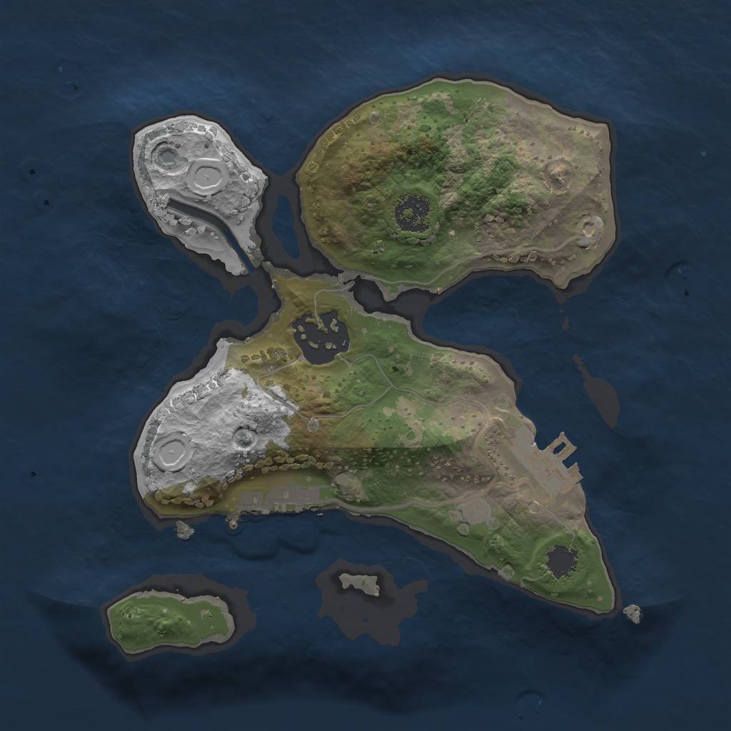 Rust Map: Procedural Map, Size: 2000, Seed: 22114274, 8 Monuments