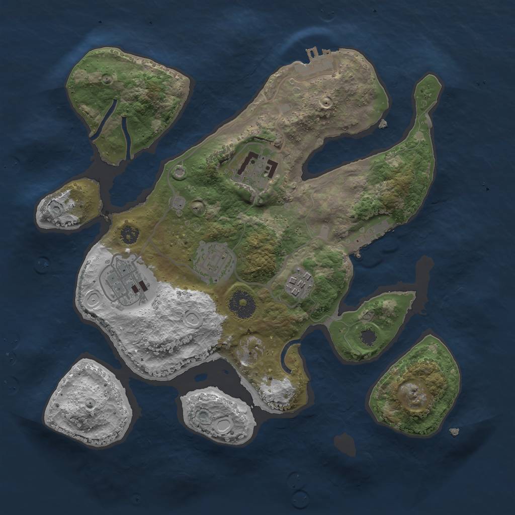 Rust Map: Procedural Map, Size: 2900, Seed: 3064, 11 Monuments