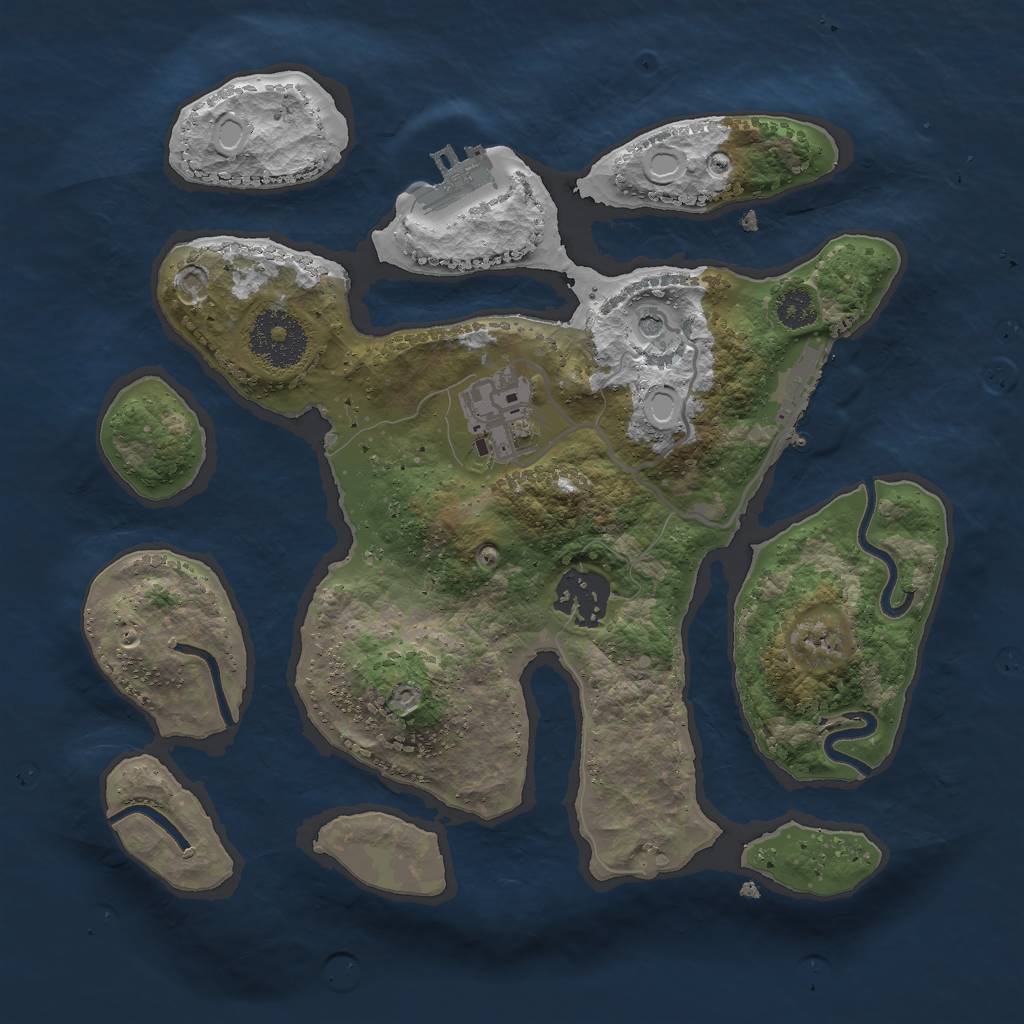 Rust Map: Procedural Map, Size: 2700, Seed: 56734, 10 Monuments