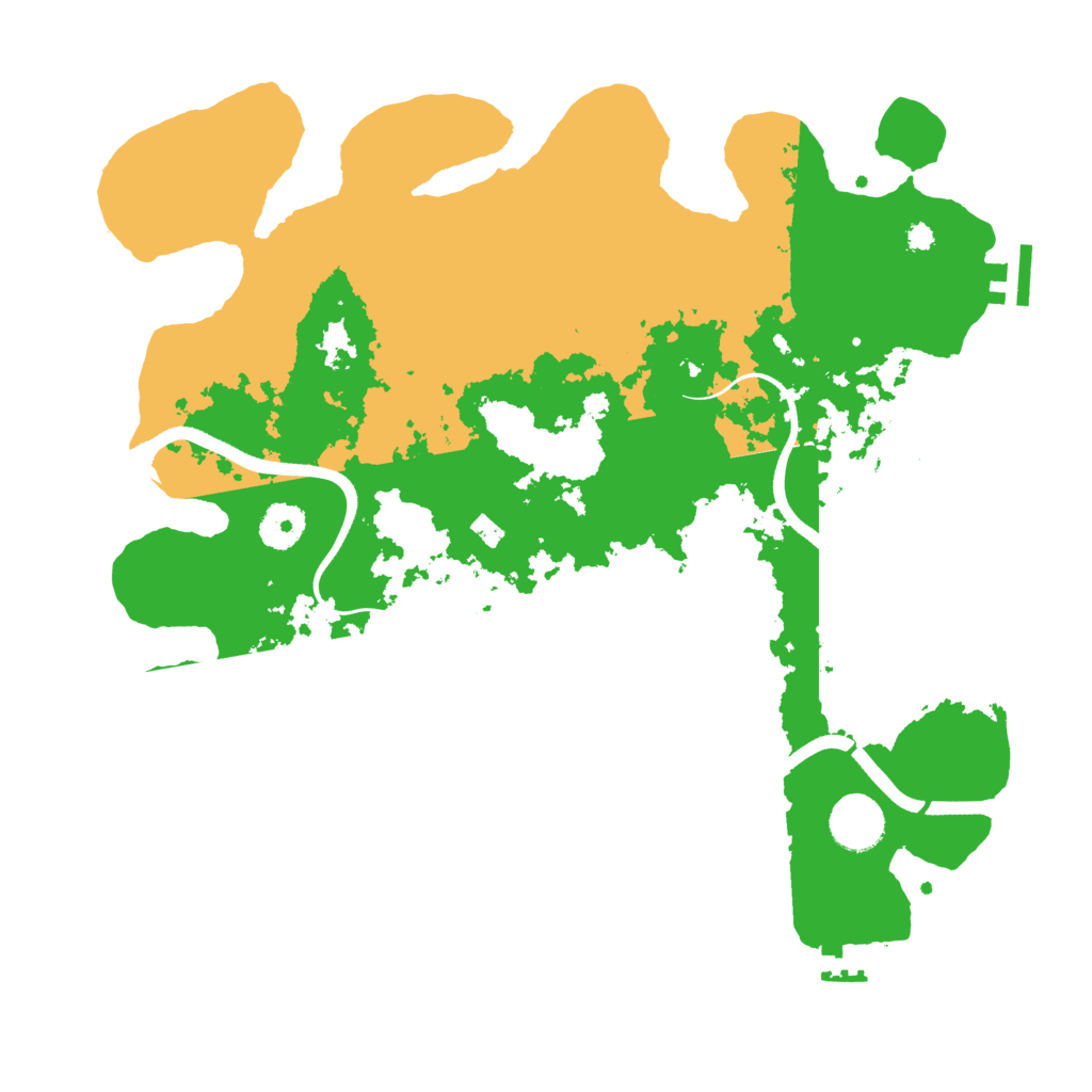 Biome Rust Map: Procedural Map, Size: 3600, Seed: 40609