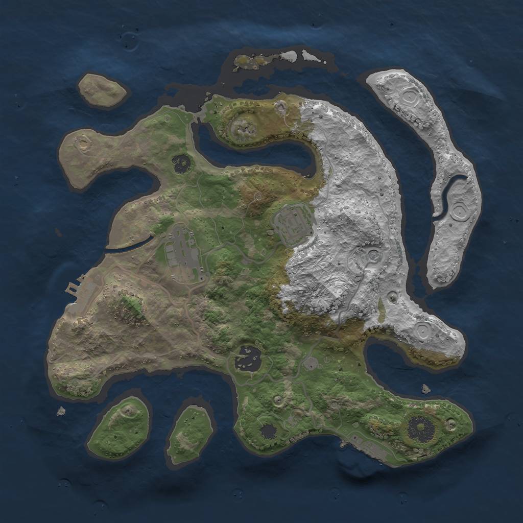 Rust Map: Procedural Map, Size: 2900, Seed: 30609, 11 Monuments