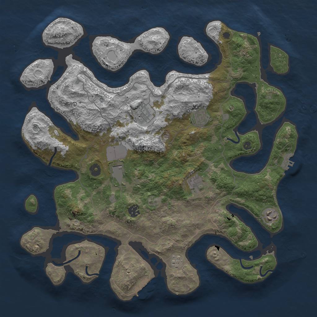 Rust Map: Procedural Map, Size: 4000, Seed: 965162, 15 Monuments