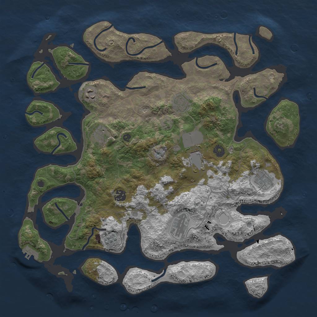 Rust Map: Procedural Map, Size: 4000, Seed: 770892, 15 Monuments