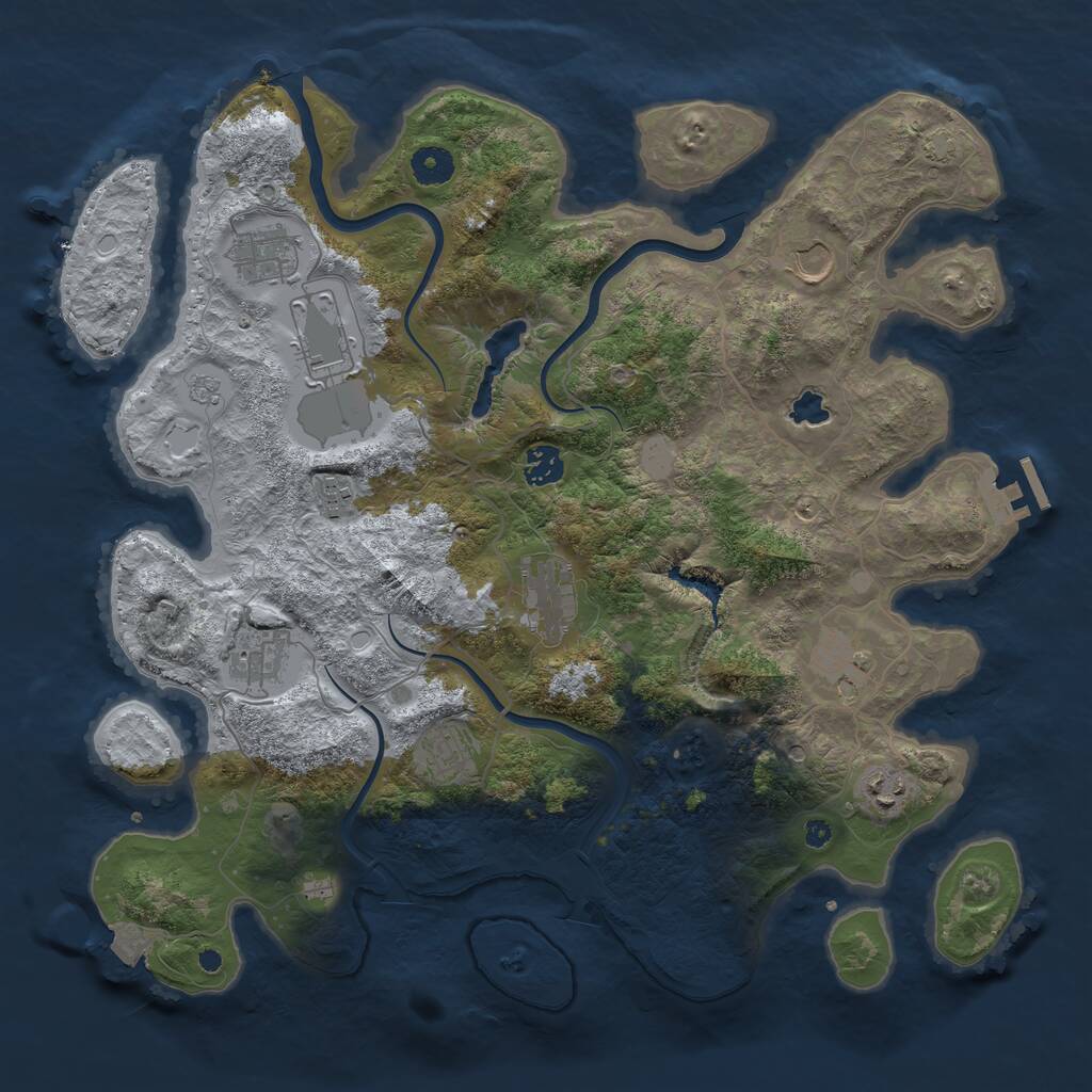 Rust Map: Procedural Map, Size: 4000, Seed: 792800, 15 Monuments