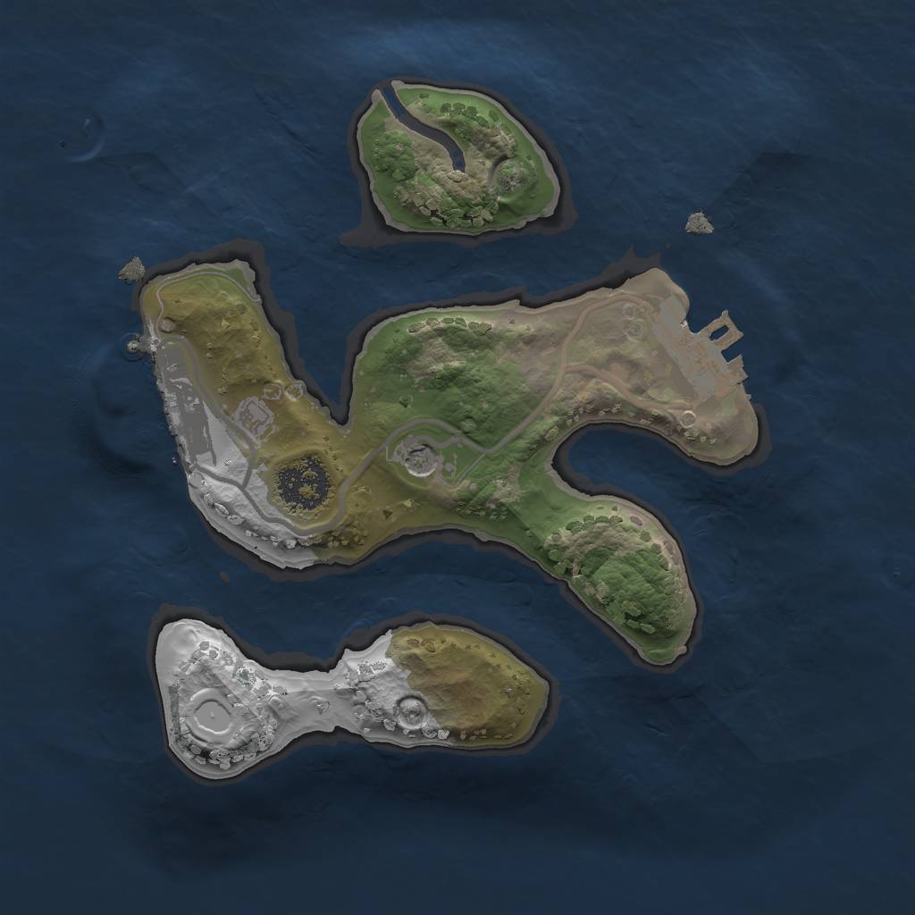 Rust Map: Procedural Map, Size: 1800, Seed: 6969, 8 Monuments