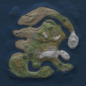 Thumbnail Rust Map: Procedural Map, Size: 3000, Seed: 364664416, 13 Monuments