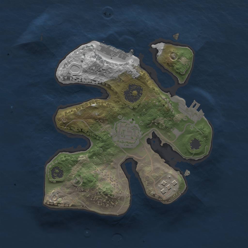 Rust Map: Procedural Map, Size: 2000, Seed: 1530386897, 9 Monuments