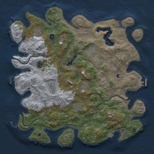 Thumbnail Rust Map: Procedural Map, Size: 4200, Seed: 1334622636, 15 Monuments