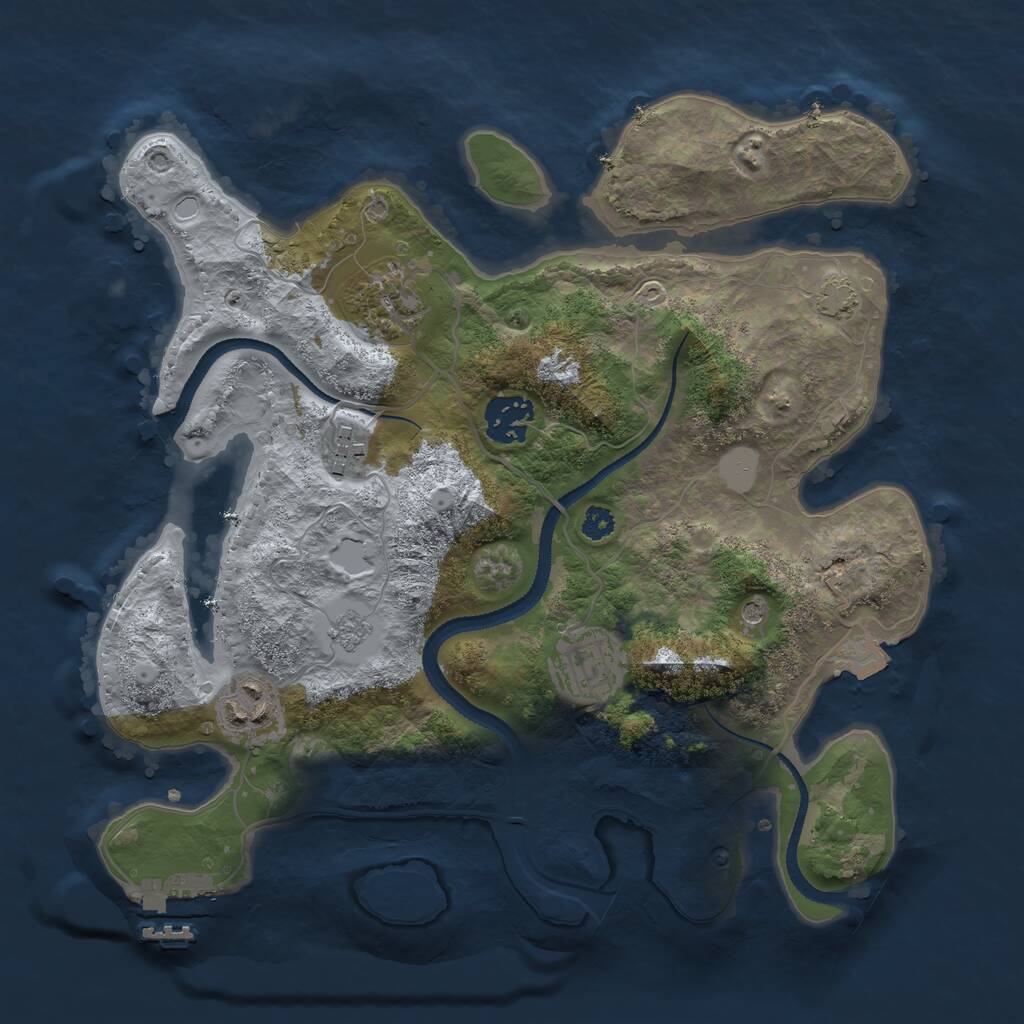 Rust Map: Procedural Map, Size: 3100, Seed: 23234234, 10 Monuments