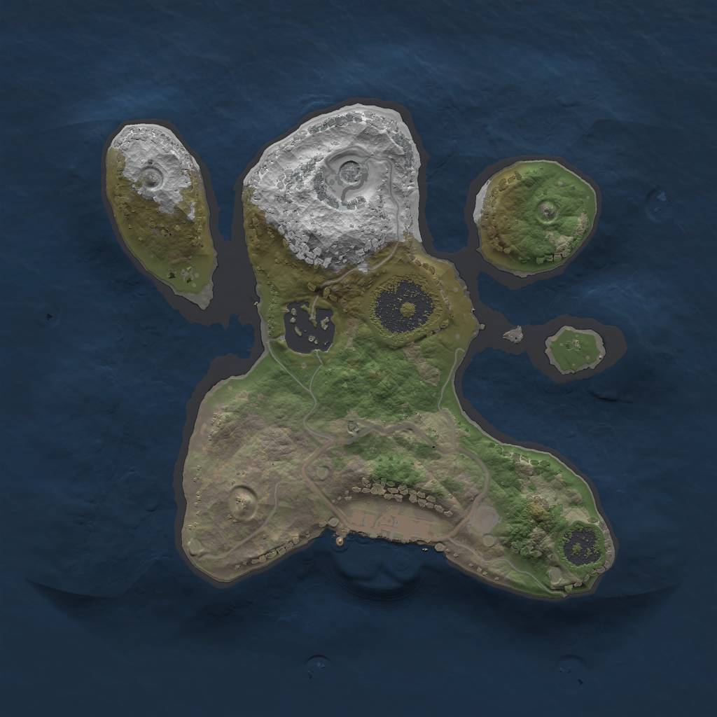 Rust Map: Procedural Map, Size: 2000, Seed: 285099, 8 Monuments