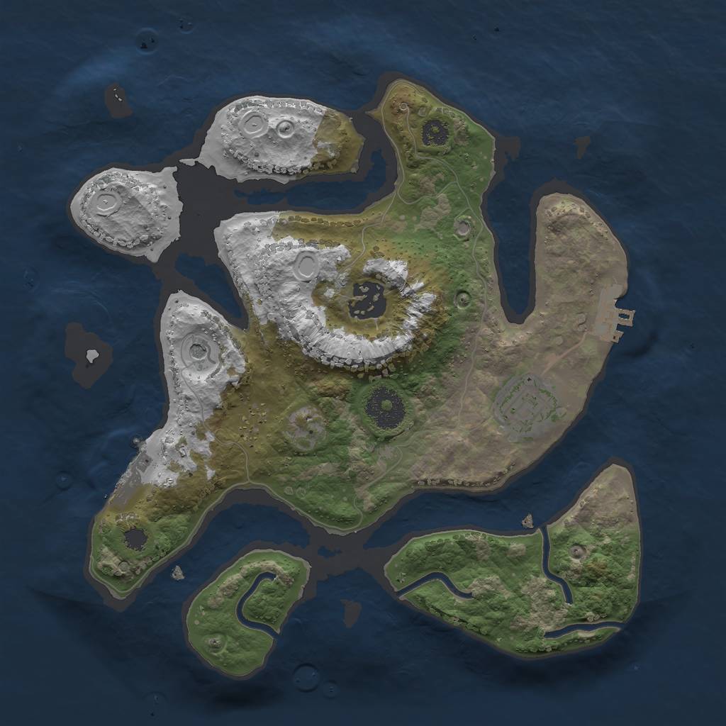 Rust Map: Procedural Map, Size: 2750, Seed: 34534, 10 Monuments