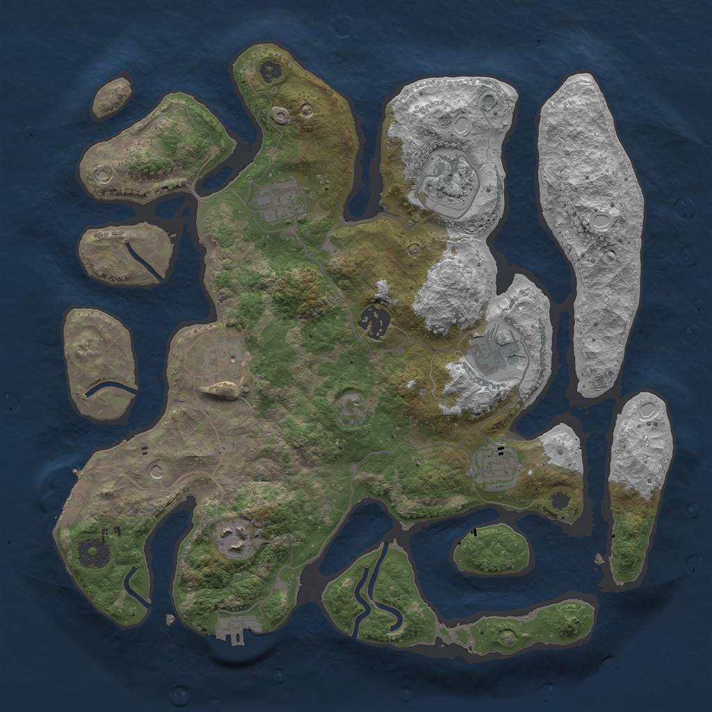 Rust Map: Procedural Map, Size: 3400, Seed: 1984066727, 15 Monuments