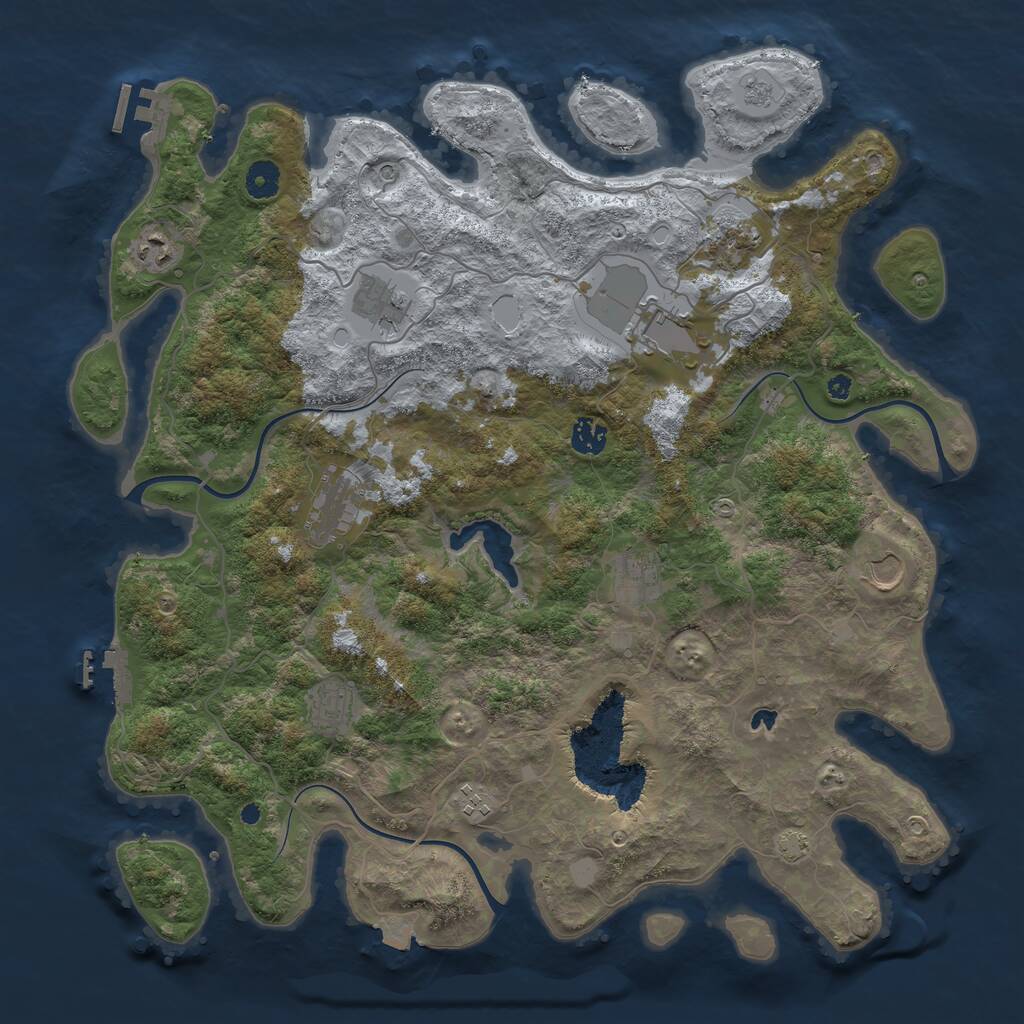 Rust Map: Procedural Map, Size: 4200, Seed: 802092021, 16 Monuments