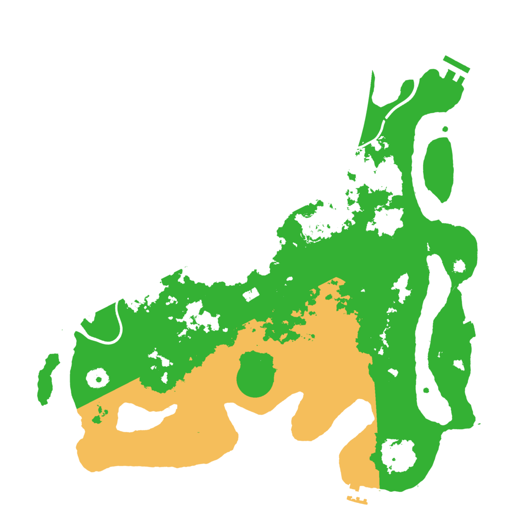 Biome Rust Map: Procedural Map, Size: 3700, Seed: 3425345