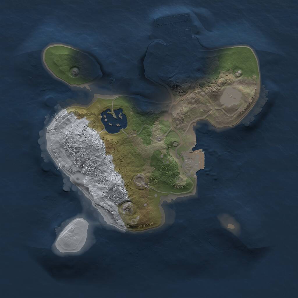 Rust Map: Procedural Map, Size: 1750, Seed: 985452317, 3 Monuments